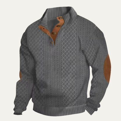 Cable-Knit Button-Front Cardigan