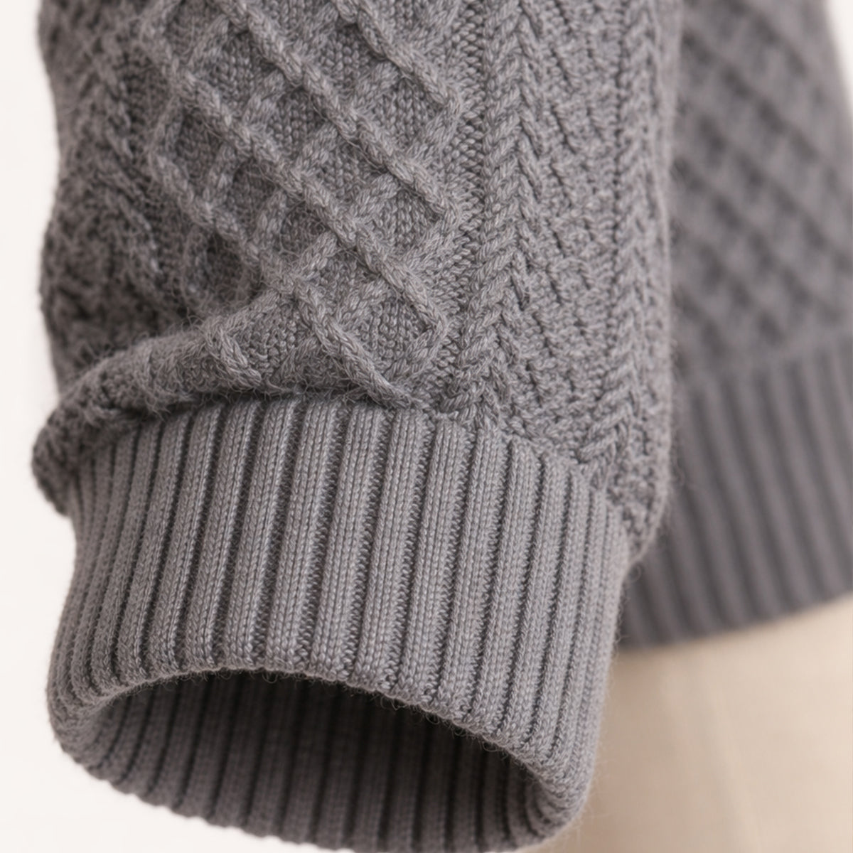 Cable-Knit Button-Front Cardigan