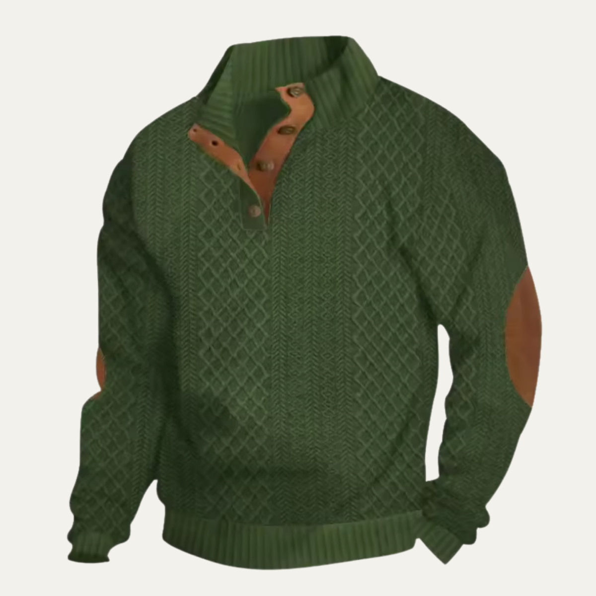 Cable-Knit Button-Front Cardigan