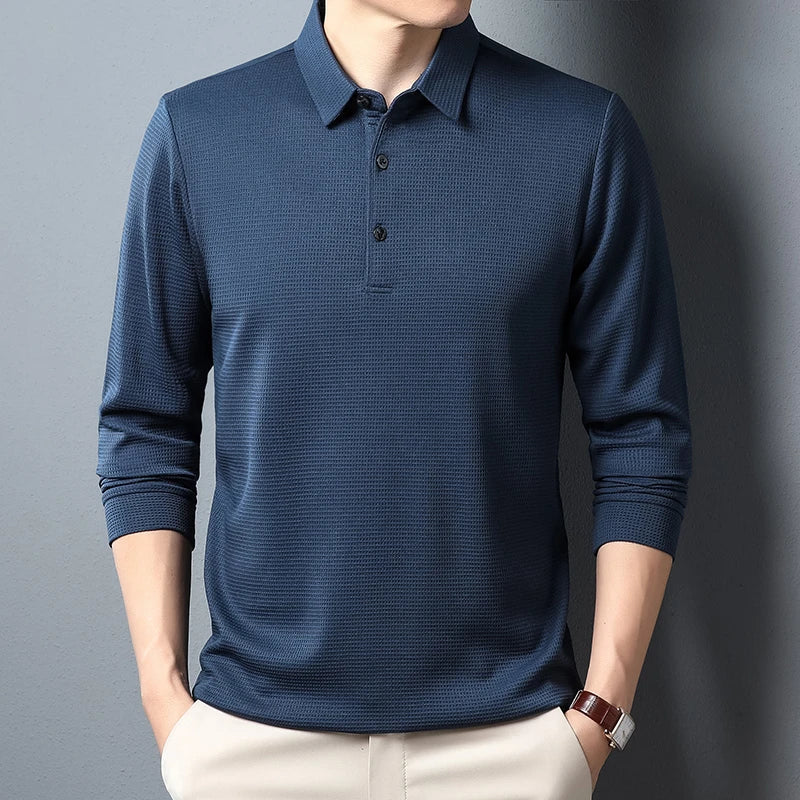 Camden - Koszulka polo z długim rękawem i guzikami