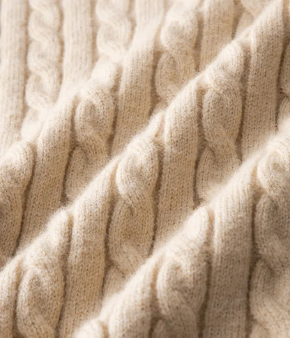 Sweter premium z alpaki Livio Agresti zapinany do połowy na zamek