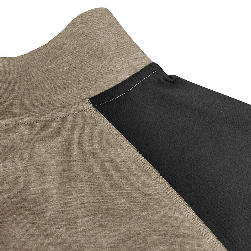 Pullover voor heren met kwartrits en kleurvlakken