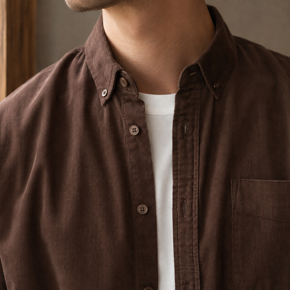 Overshirt met textuurweefsel en relaxed fit