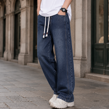 Jeans a gamba larga dal taglio rilassato