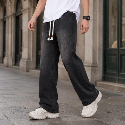 Jeans a gamba larga dal taglio rilassato