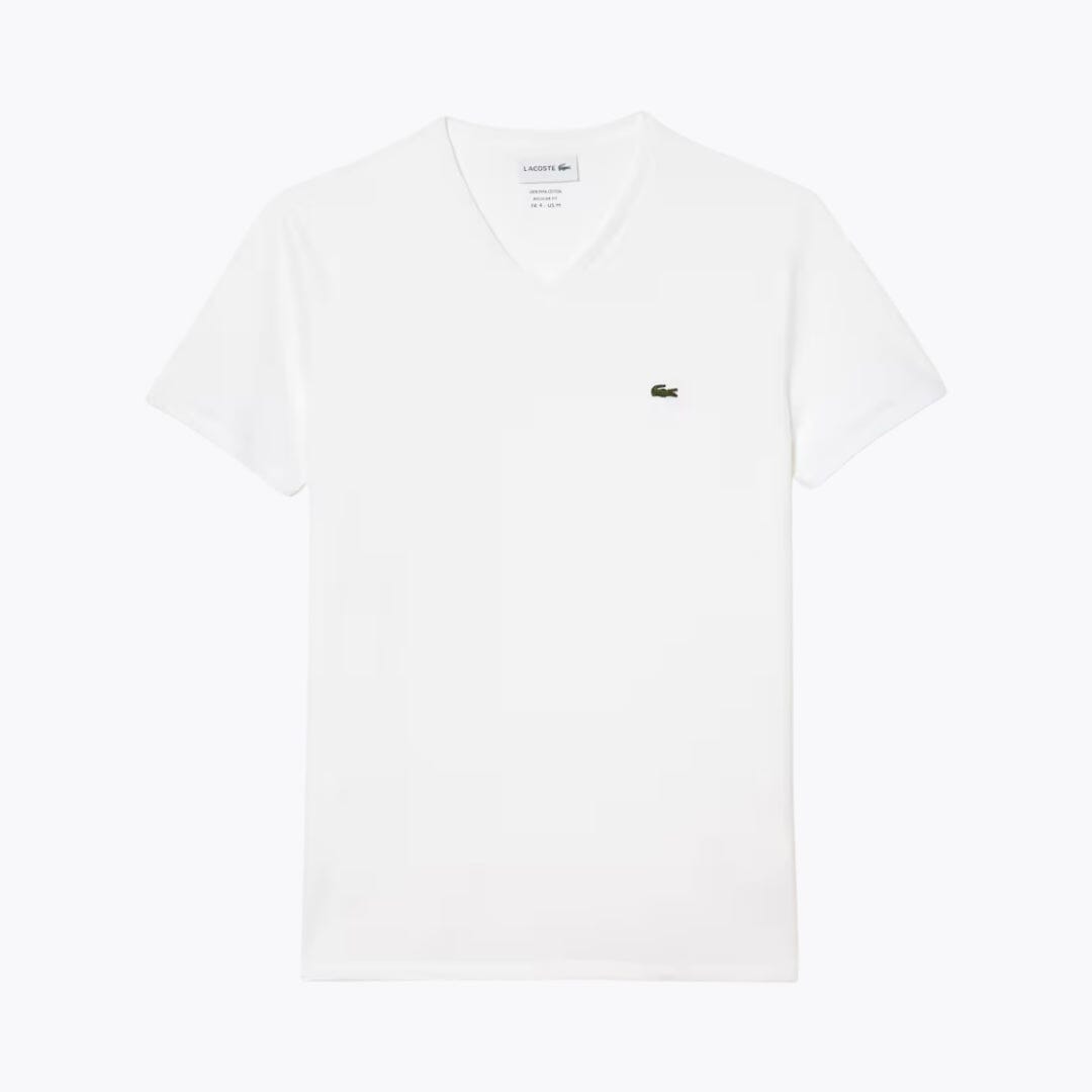 LC lekki bawełniany T-shirt Pima z dekoltem w serek