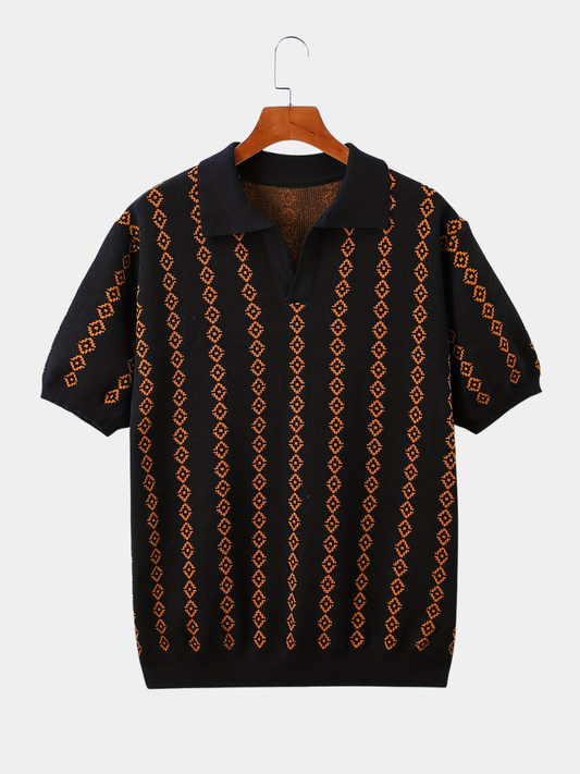 Longline Knit Sweater With Ribbed Trim