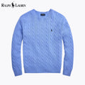 Pull en laine et cachemire torsadés RL