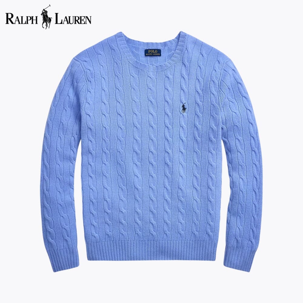 Pull en laine et cachemire torsadés RL