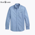 Camisa Oxford de corte justo com tingimento em peça RL