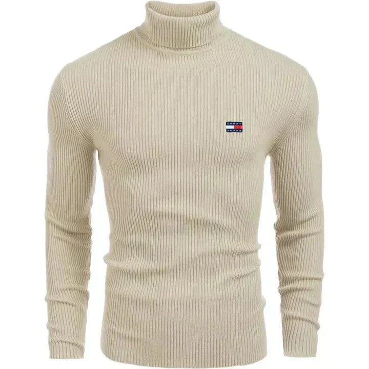 Pull classique à col roulé en maille TH